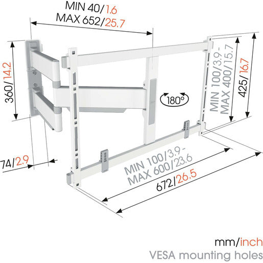 Vogel`s TV-Wandhalterung 40-70 Zoll schwenkbar, TVM 5645W Elite Vogel`s TV-Wandhalterung 40-70 Zoll schwenkbar, TVM 5645W Elite